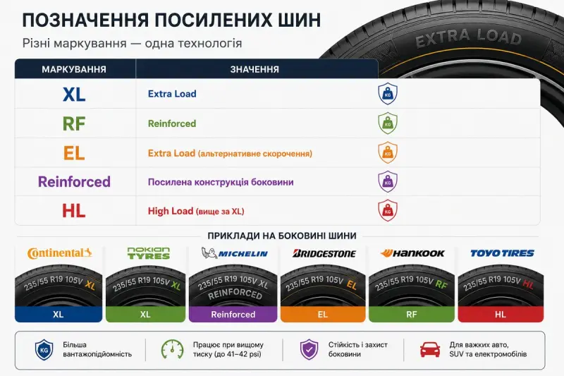 XL шина что означает