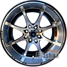 HCW JT083 8.5x15 4x100/114.3 ET30 DIA73.1 Black